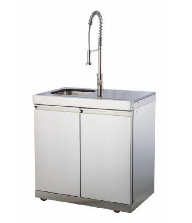 33 inch Stainless Steel Outdoor Sink Cabinet, Modular build your own Sunzout Kitchen - Sunzout Outdoor Kitchens