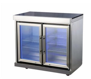 Open image in slideshow, Sunzout Brand 38 inch 304 Stainless Steel Outdoor Double Refrigerator for a Modular Outdoor Kitchen
