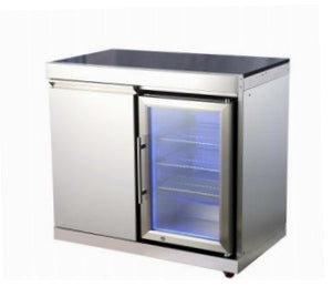 Open image in slideshow, Sunzout Brand 38 inch 304 Stainless Steel Outdoor Single Refrigerator Combine for a Modular Outdoor Kitchen
