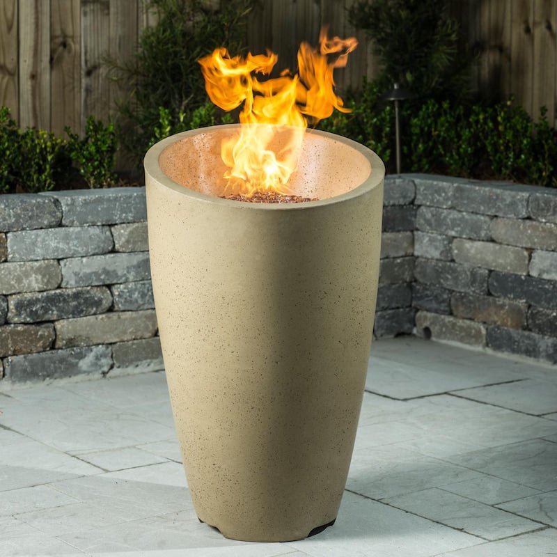 American Fyre Designs Eclipse 23 - Inch Propane Gas Fire Urn - Cafe Blanco - 520 - CB - 11 - M2PC - American Fyre Designs