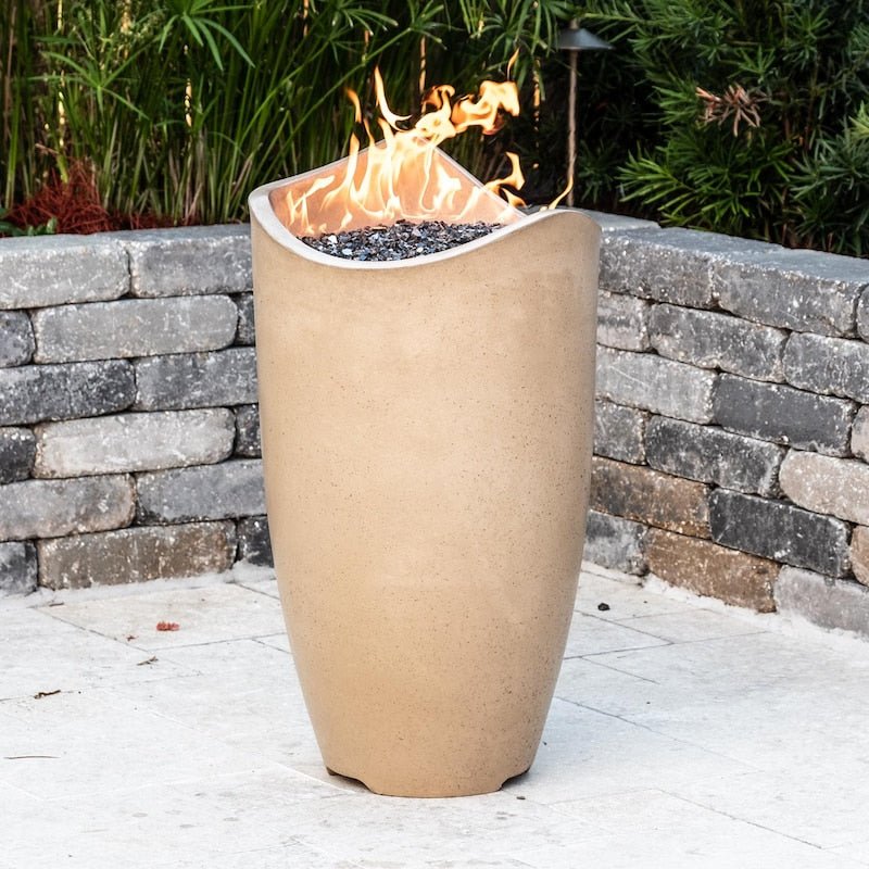 American Fyre Designs Wave 20 - Inch Natural Gas Fire Urn - Cafe Blanco - 530 - CB - 11 - M2NC - American Fyre Designs