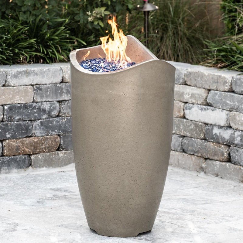 American Fyre Designs Wave 20 - Inch Propane Gas Fire Urn - Smoke - 530 - SM - 11 - M2PC - American Fyre Designs