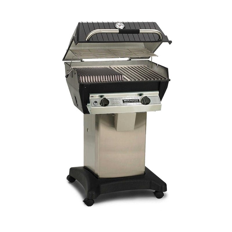 Broilmaster R3BN Infrared Combination Natural Gas Grill On Black Cart - Broilmaster