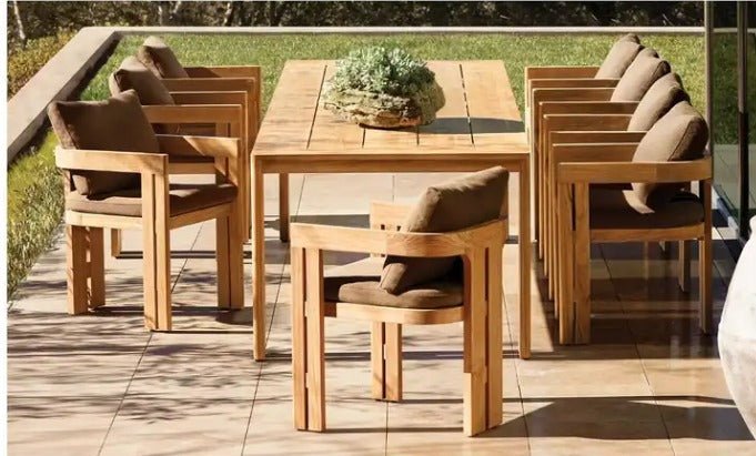 Destin Teak Collection Outdoor Premium Teak Dining Set by Sunzout - Sunzout Outdoor Furniture