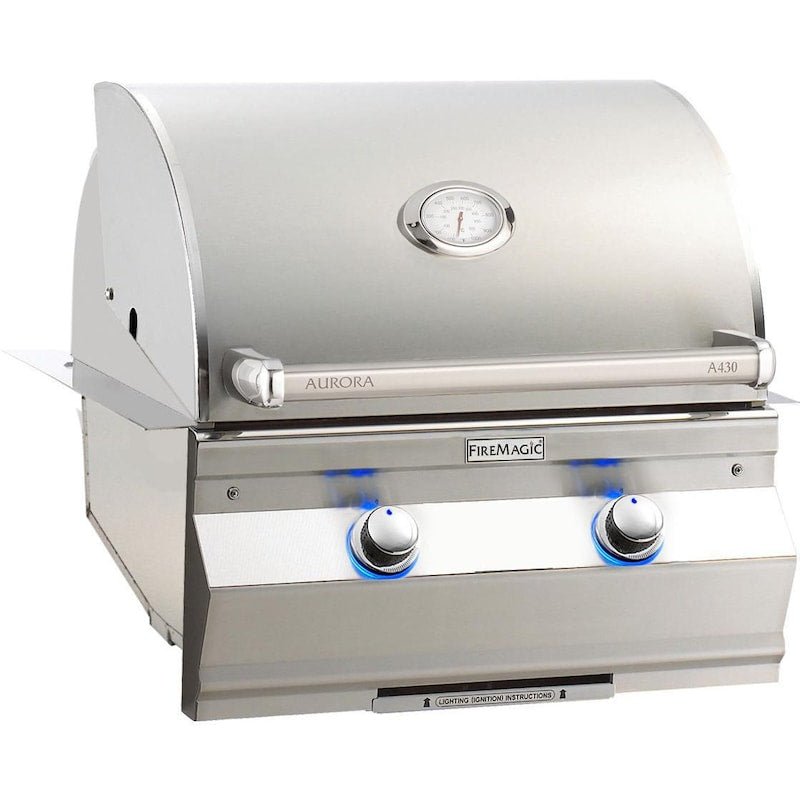 Fire Magic Aurora A430I 24 - Inch Built - In Natural Gas Grill With Analog Thermometer - A430I... - Fire Magic