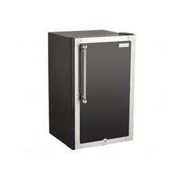 Firemagic Black Diamond Outdoor Rated Refrigerator with Right Hinge S.S. Squared Edge Premium Door - Home360 Supply & Design
