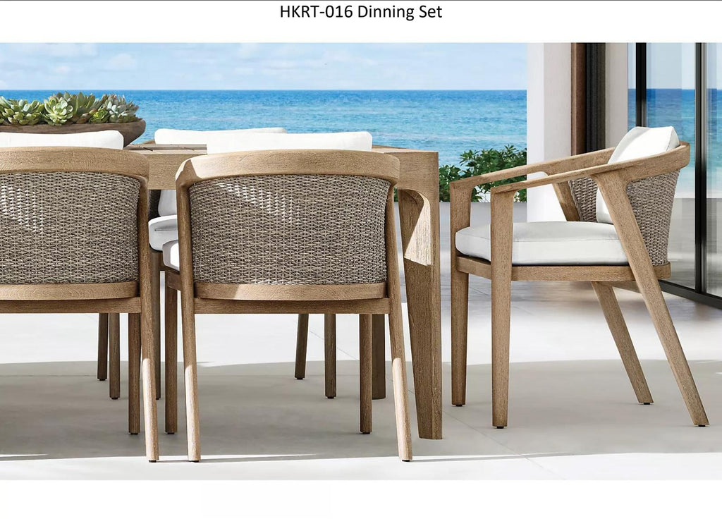 Miromar Collection Outdoor Teak Dining Set by Sunzout - Sunzout Outdoor Furniture