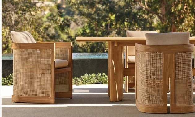 Naples Teak Collection Outdoor Patio Furniture Set - Teak by Sunzout - Sunzout Outdoor Furniture