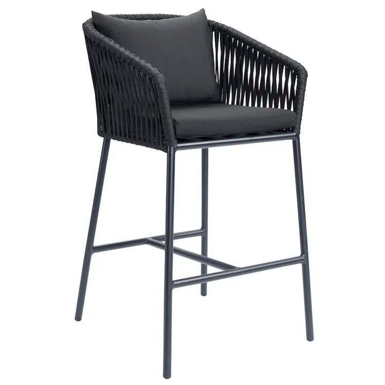 Outdoor All Weather Bar Stool - Teslin Ribbon - Sunzout Outdoor Furniture