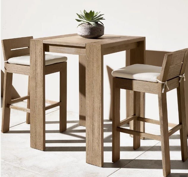 Outdoor Premium Teak Bar Table and Stools Ana Maria Collection - Sunzout Outdoor Furniture