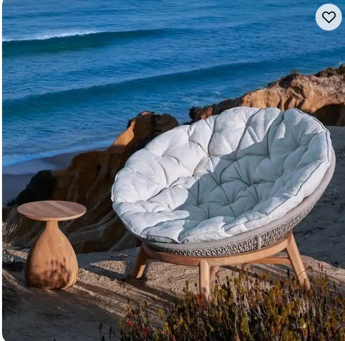 Outdoor Round Plush Day Bed With Ottoman - Sunzout Outdoor Furniture