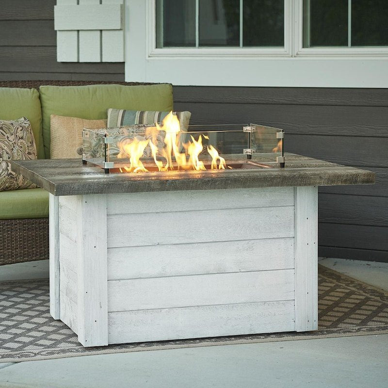 The Outdoor GreatRoom Company Alcott 48 - Inch Rectangular Propane Gas Fire Pit Table with 24 - Inch... - The Outdoor GreatRoom Company