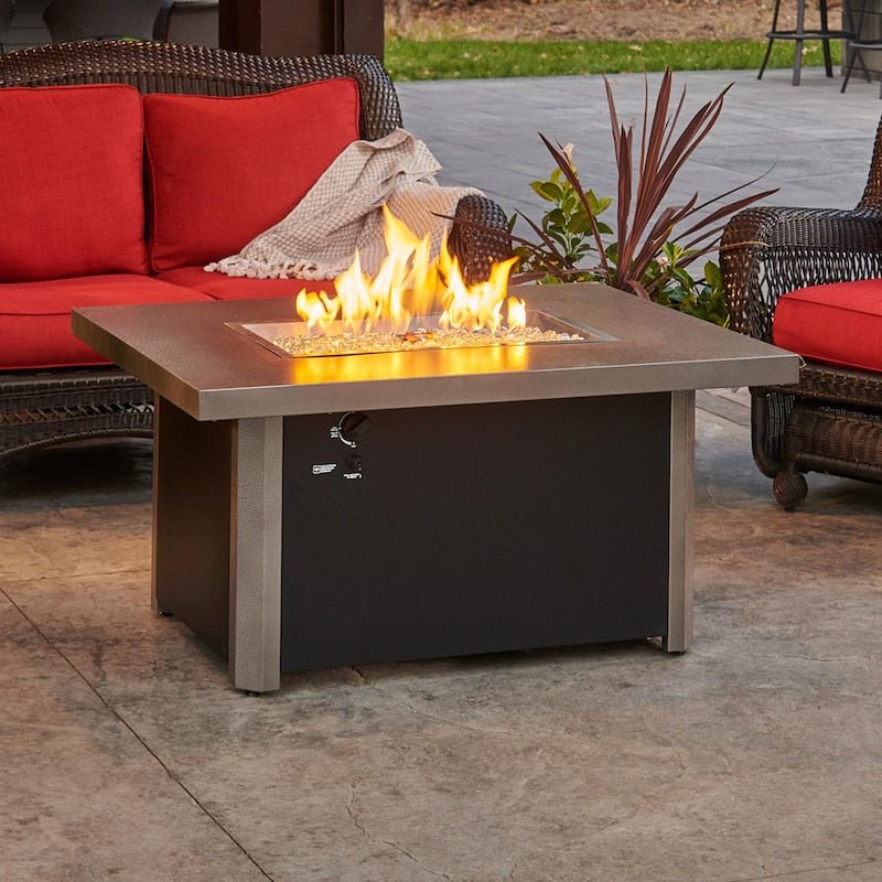 The Outdoor GreatRoom Company Caden 44 - Inch Rectangular Natural Gas Fire Pit Table with 24 - Inch... - The Outdoor GreatRoom Company