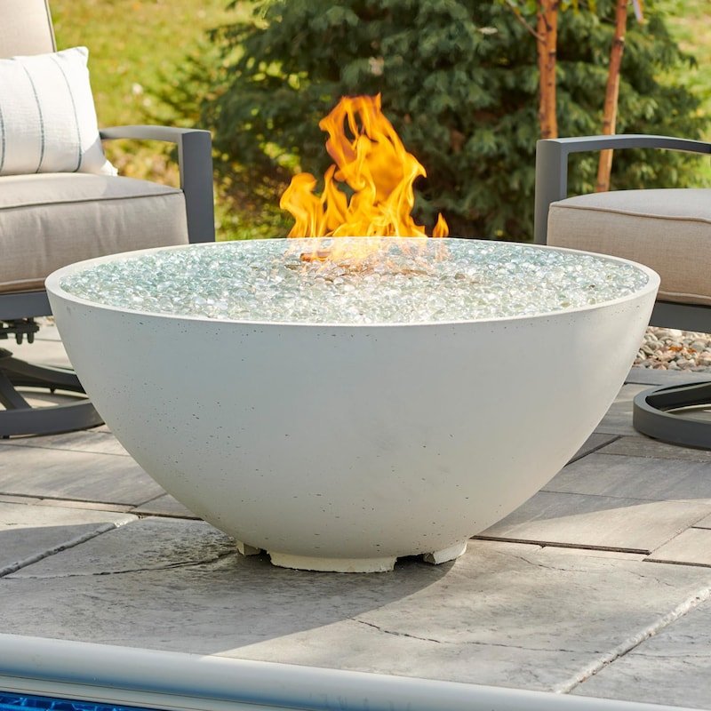 The Outdoor GreatRoom Company Cove Edge 42 - Inch Round Natural Gas Fire Pit Bowl with 30 - Inch... - The Outdoor GreatRoom Company