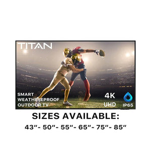 Open image in slideshow, Titan Full Sun UHD 60Hz Smart Outdoor TV (MS - CU80) - Samsung
