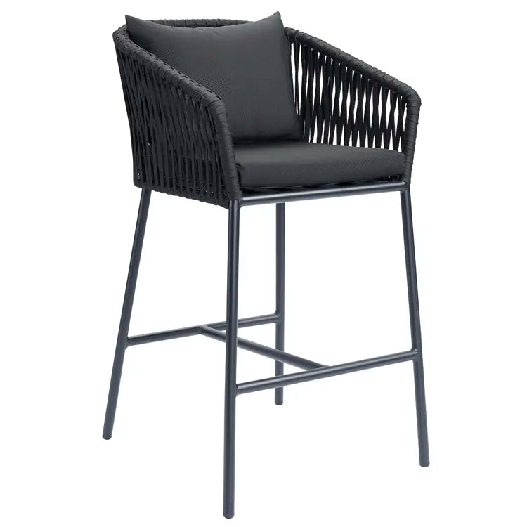 Outdoor All Weather Bar Stool-Teslin Ribbon