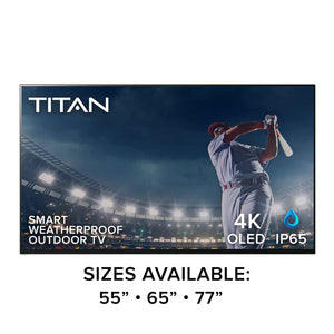 Open image in slideshow, Titan Covered Patio OLED 120Hz Dolby Atmos Smart Outdoor Tv (MS-S90C)

