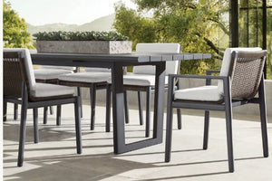 Open image in slideshow, Outdoor Complete Patio Dining Set - Punta Gorda Collection in Aluminum
