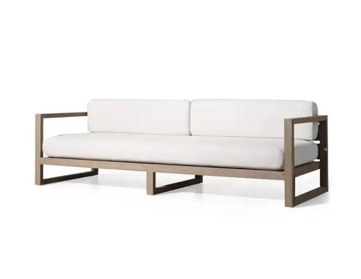 Del Rey Teak Collection Modern Outdoor All-Weather Sofa Set-Teak