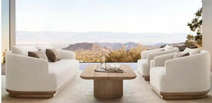 Open image in slideshow, Outdoor Fully Upholstered Teak Sofa Set - Winter Park Collection
