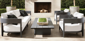 Open image in slideshow, Outdoor All-Weather Aluminum Sofa Set- St. Croix Collection
