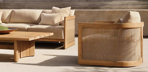 Open image in slideshow, Naples Teak Collection Outdoor Patio Furniture Set-Teak
