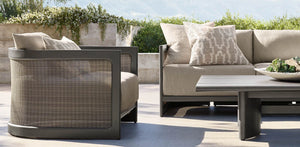 Open image in slideshow, Outdoor All-Weather Aluminum Sofa Set - St. Thomas Collection
