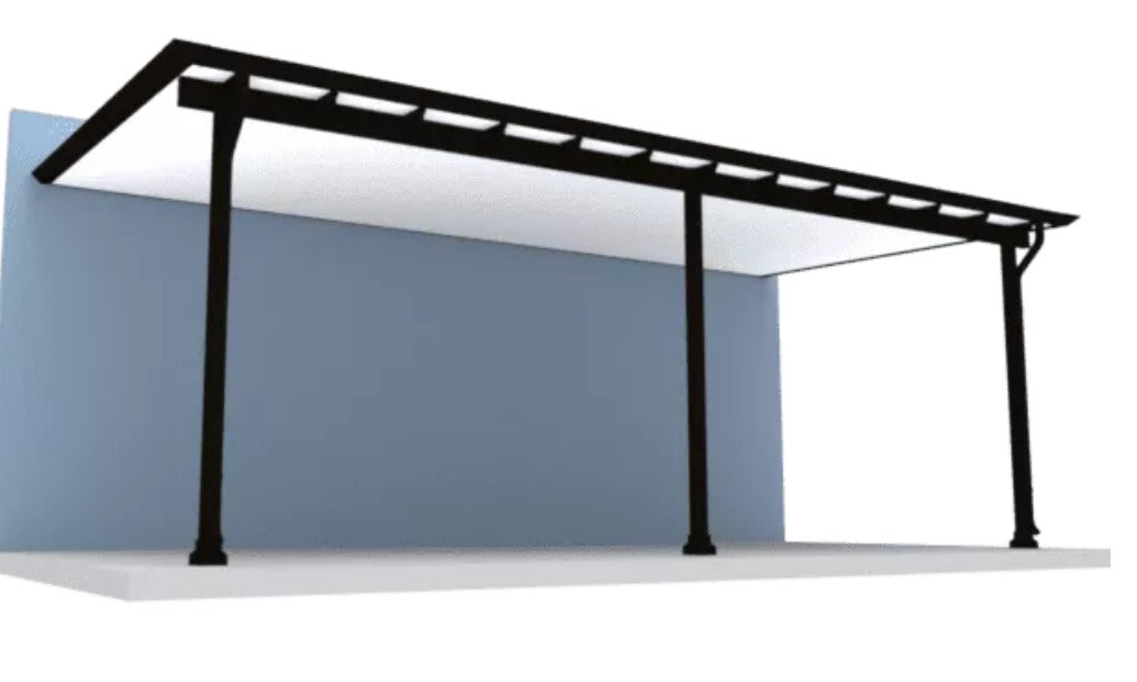 The Contempo Decorative Solid Roof Patio Cover with Truss Ends, Pricing per square foot