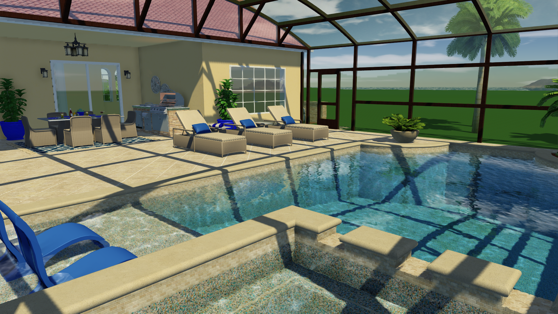 In-Ground Swimming Pool Design and Site Plan